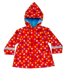 Like New Marimekko Red Buttons Kiida Rain Jacket